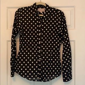 Banana Republic polka dot button down